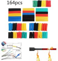 164pcs Set Polyolefin Shrinking Assorted Heat Shrink Tube Wire Cable Insulated Sleeving Tubing Set Electrical Circuitry Parts