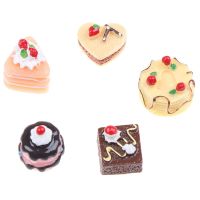 【CW】 5PcsChocolate Cakes Miniature Decoration Your Dollhouse Add SomeAure Food Figurine Dollhouse Accessories