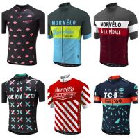 เสื้อกีฬาแขนสั้น ลาย Morvelo เหมาะกับขี่จักรยานยนต์ สําหรับผู้ชาย 2023