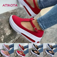 Atikota Nữ Thời Trang Nền Tảng T Thiết Kế Hình Giày Xăng Đan Vòng Bít Mũi thumbnail