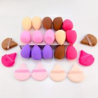 3pcs Makeup Sponges and 2pcs Velvet Powder Puff Set Soft Makeup Beauty Blender With Strap Professional Makeup Tool For Women