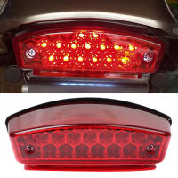 ไฟท้ายรถจักรยานยนต์ Universal ป้ายทะเบียน LED ด้านหลังเบรคสำหรับ Honda Suzuki Ducati Monster M1000 S4R S2R 400 620 900 Vesp