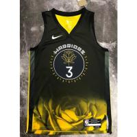 Hot 【hot pressed】2023 nba jersey Golden State Warriors No. 3 Poole black V basketball jersey