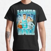 【Hot】 ผู้ชาย Tshirt ผู้หญิงเสื้อยืด Vintage LaMelo Ball เสื้อบาสเกตบอลเสื้อ Bootleg Raptees 90S เสื้อ LaMelo Ball Graphic Tee โดย MOb LAB S-5XL แฟชั่นแขนสั้นผ้าฝ้าย