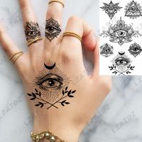 【YF】 Evil Eye Moon Temporary Tattoos For Women Adults Unique Mountains Leaves Fake Tattoo Stickers Finger Washable Small Tatoos