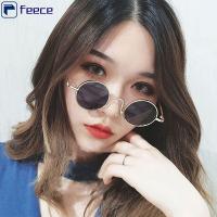 FEECE พังก์สไตล์ แว่นกันแดดกลมเล็ก การป้องกัน UV400 สีสันสดใส เฉดสีวงกลม ทันสมัยและทันสมัย แว่นตาสำหรับแว่นตา สำหรับผู้หญิงและผู้ชาย