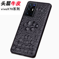 In Stock Luxury New Genuine Leather Luxury 3d Crocodile Head Phone Case For Vivo X70 Pro Plus + Cover Cases