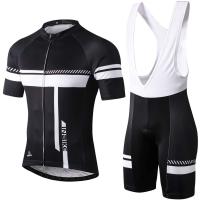 INBIKE Mens Cycling Jersey Set Bib Short Sleeve Bike Shirt with 3D Padded