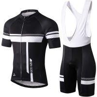 INBIKE ชุดเสื้อเจอร์ซีย์นักปั่นของผู้ชาย,เสื้อปั่นจักรยานแขนสั้นมีเบาะรอง3D