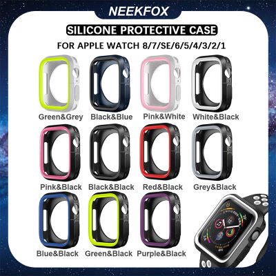 เคสสำหรับ Apple Watch ซิลิโคน NEEKFOX 38มม. 42มม. 40มม. 44มม. 41มม. 45มม. สำหรับ I Watch Series 8/7 /Se/ 6/5/4/3/2/1เข้ากันได้กับอุปกรณ์เสริมของ Apple Watch