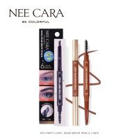 N610 Nee Cara Long Wear Brow Pencil  นีคาร่า ลอง แวร์ ดินสอเขียนคิ้ว เขียนคิ้วออโต้ หัวสามเหลี่ยม