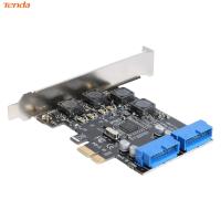 ด้านหน้าPCI-Eถึง19/20 Pinอะแดปเตอร์เดสก์ท็อปUSB 3.0 PCI Express