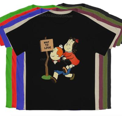 Way to Love Men Hip Hop T Shirt Little Lulu Cartoon Anime Oversized T-shirts Newest Stuff For Men Women Free Shipping