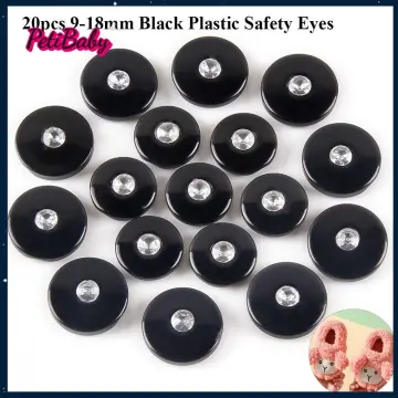 100Pcs Brown Plastic Safety Eyes Craft Eyes for Sewing Crafting Buttons  Teddy Bear Doll (18MM) 