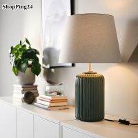 โคมไฟตั้งโต๊ะ โคมไฟ SNOPENYAR ฐานเซรามิกเทา เทอร์ควอยซ์ สุง 52 ซม. Lamp Table Lamp SNOPENYAR Grey turquoise ceramic 52cm