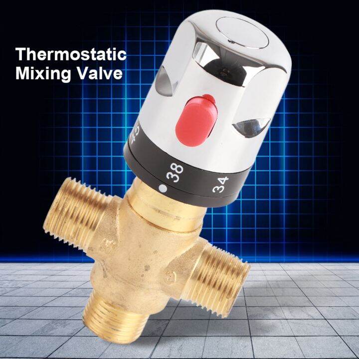 [Ted Life] Brass Thermostatic Mixing Valve Water Temperature Pipe Basin