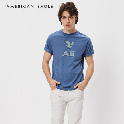 American Eagle Super Soft Logo Graphic T-Shirt เสื้อยืด ผู้ชาย กราฟฟิค (NMTS 017-2862-417)