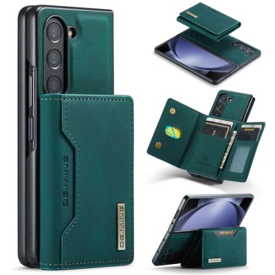 กระเป๋าบัตรหลายใบ3พับ + เคสแม่เหล็กติดโทรศัพท์สำหรับ Fold5 Samsung Galaxy Z ซีรีส์ M2 5เอเคอร์