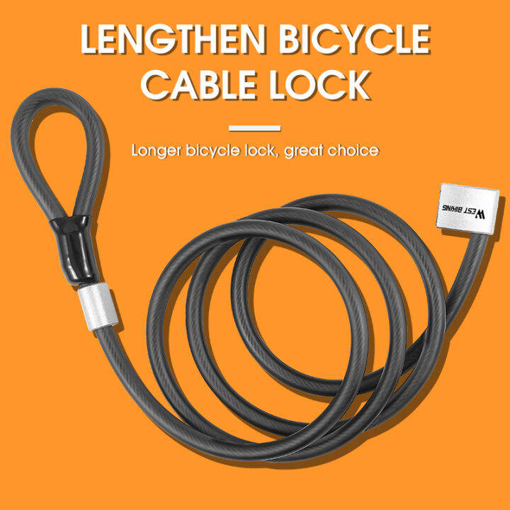 WEST BIKING Bike Cable Steel Lock MTB Road Outdoor Bicycle Security
