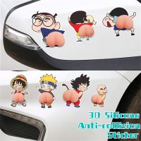 JUSTSTEE Auto Styling Car Sticker Car Door Decoration Anti-collision Strip 3D Cartoon Anti-Collision Bumper Decor Strip Anti-scratch Sticker Cute Exterior Interior Self Adhesive Protector Trim