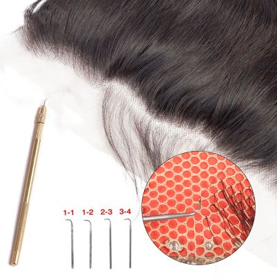 Pink Memory 5Pcs Wig Hair Extension Hook Ventilating Needle for Wig Making Crochet Hook Tools Repair Lace Wigs Hook Needle
