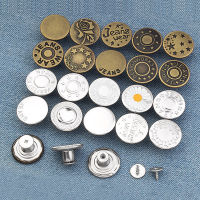 5 pcs ปุ่มโลหะที่ถอดออกได้ Snap Fastener กางเกง Pin สำหรับกางเกงยีนส์ Retractable ปุ่มเย็บ-ฟรีหัวเข็มขัดเสื้อผ้าเย็บอุปกรณ์เสริม-Mengzone