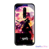 UCUC เคสโทรศัพท์เคสสำหรับ OnePlus 7 ProกันกระแทกDemon Slayerเคสแข็งอะนิเมะกระจกเทมเปอร์เคสกันกระแทกฝาครอบ