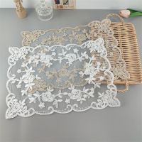 【hot】☁▥◈  European Luxury Gauze Placemats 42x30CM Table mats Dish Bowl Mats Cup Lamps Vase Covers Coasters AS1