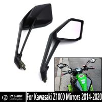 สำหรับ Kawasaki Z1000 2014-2021 2015 2016 2017ชิ้นส่วนรถจักรยานยนต์คุณภาพสูง ABS กระจกมองหลังสีดำ/คู่