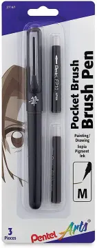 Japan Pentel Arts Pocket Scientific Brush Pen,Fountain Refillable