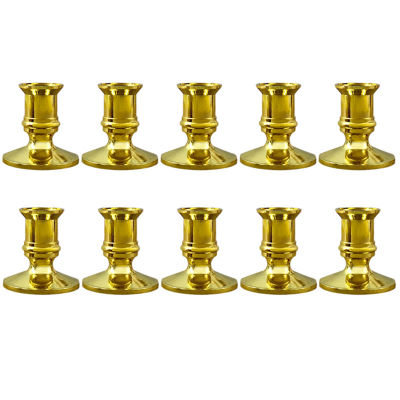 10X Gold Pillar Candle Base Taper Candle Holder Candlestick Christmas Party Decor