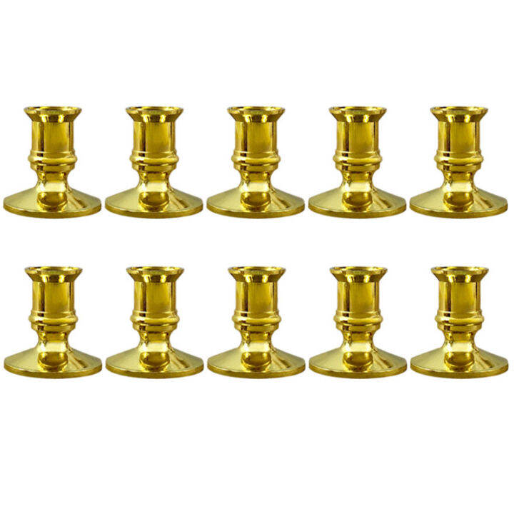 10X Gold Pillar Candle Base Taper Candle Holder Candlestick Christmas
