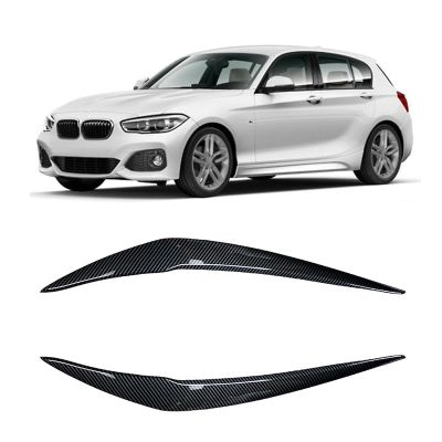 For -BMW 1 Series F20 Late 118I 120I 2015-2019 Front Headlight Lamp Cover Strip Eyebrow Trim Sticker