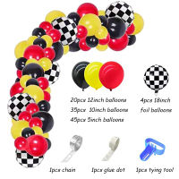 31Pcslot Racing Car Themed Party Ballooons Happy Birthday Banner Checker Flag Ballons Globos for Race Car Party Decor Suppllies