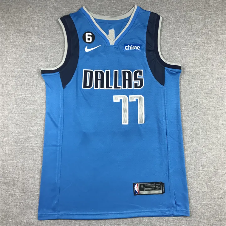 2022-23 New NBA Dallas Mavericks #77 Luka Doncic Blue Basketball Jersey ...