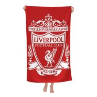 Liverpool FC ผ้าขนหนูอาบน้ำผ้าเช็ดตัวไมโครไฟเบอร์ขนาดใหญ่ไม่มีทรายแห้งเร็วผ้าขนหนูอาบน้ำผ้าเช็ดตัวชายหาดผืนใหญ่ของขวัญเดินทางสำหรับผู้ชายผู้หญิงท่องเที่ยวว่ายน้ำ (31 × 51นิ้ว)