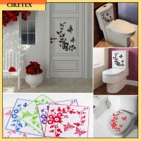 CIRETEX 9สีห้องครัวประตูห้องน้ำเถาเถาตกแต่งตู้เย็นผนังห้องสติกเกอร์รูปดอกไม้ผีเสื้อรูปลอกติดผนังสติ๊กเกอร์ตกแต่งห้องน้ำ