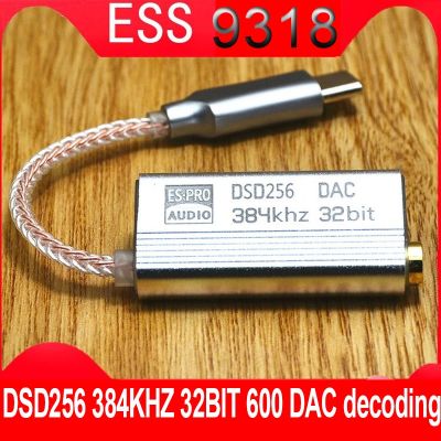 DSD 100 Brand New ES9318 Mobile PhoneType C to 3.5mm Decoding DAC Amplifier HIFI Wire Adapter Earphone Cable For ESS Device