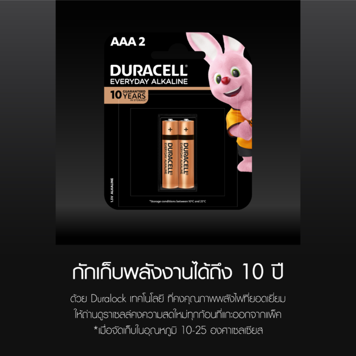 duracell-everyday-alkaline-aaa-2-pieces-ถ่านเอฟเวอร์รี่เดย์อัลคาไลน์-aaa-แพ็ค-2-ก้อน