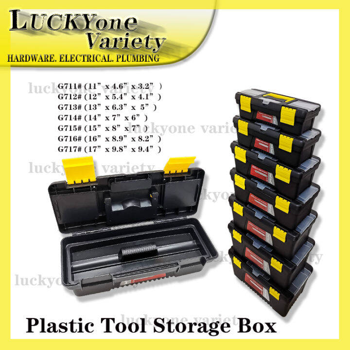 PLASTIC TOOL STORAGE BOX WITH REMOVABLE TRAY Lazada PH
