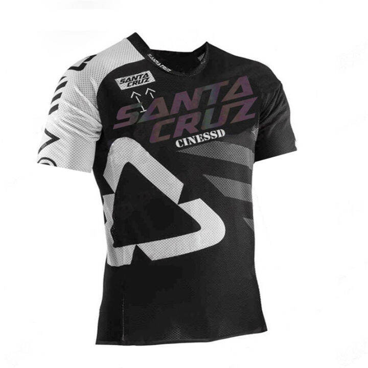 2021-santa-cruz-enduro-downhill-mountain-bike-jersey-mx-off-road-รถจักรยานยนต์-bmx-racing-jersey-dh-แขนสั้น-jersey-mtb-เสื้อยืด