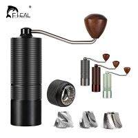 FHEAL Manual Coffee Grinder SUS402 Stainless Steel Conical Burr 8-26 Grind Settings for Espresso Drip Coffee Kitchen Accessories