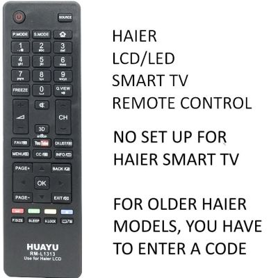 HUAYU RM-L1313 HAIER LCDLED SMART TV REMOTE CONTROL WITH YOUTUBE AND 3D BUTTONS