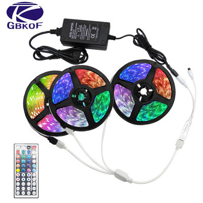 5M 10M 15M LED Strip Light RGB RGB Color Changeable Flexible luces led light strip Remote Controller 12V Power Adapter