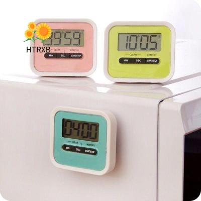 HTRXB เสียงปลุกเสียงดัง LCD ในอุปกรณ์นับถอยหลังอุปกรณ์ทำอาหารดิจิทัลอุปกรณ์ภายในบ้านนาฬิกาจับเวลาทำครัวนาฬิกาจับเวลา