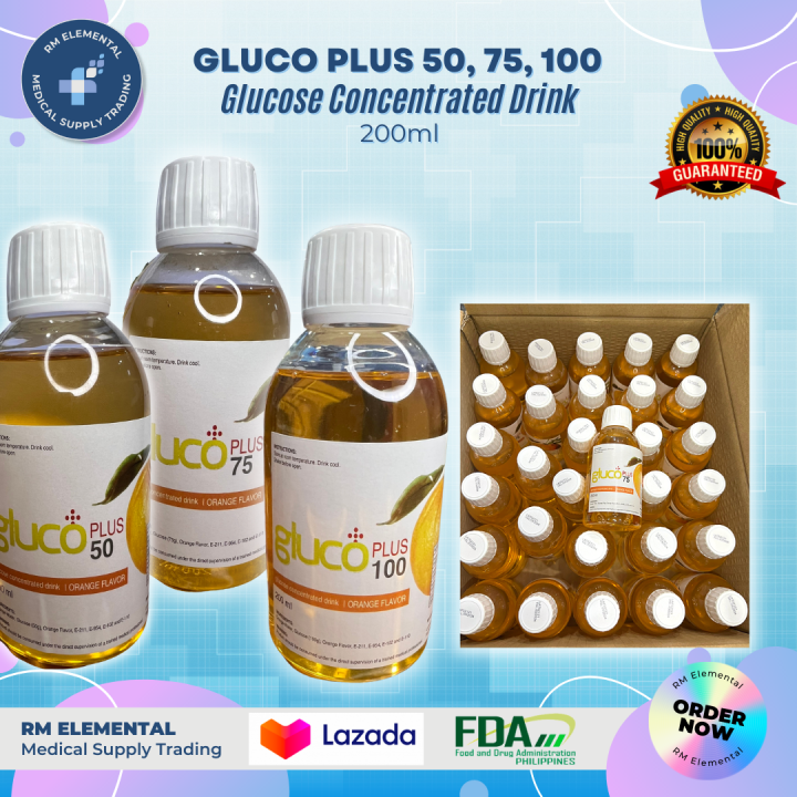 Gluco Plus, Glucose Concentrated Drink ogtt juice, 75g 200 ml Lazada PH