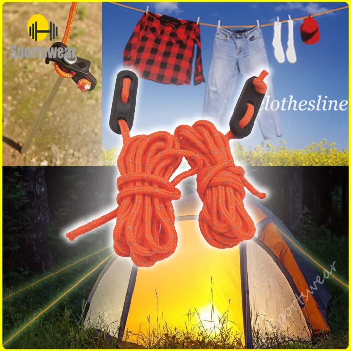 3m Reflective ParacordเชือกGuy Line Adjustersอุปกรณ์เสริมสำหรับเต็นท์