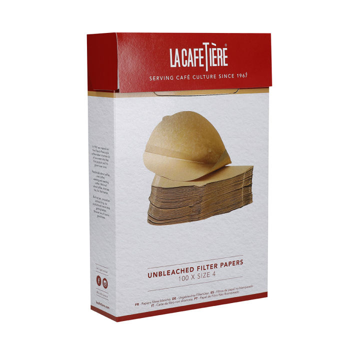 la-cafetiere-unbleached-coffee-filter-papers-fit-for-coffee-maker-100-pieces-กระดาษกรองกาแฟดริป