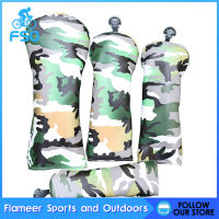 Flameer 4Pcs Durable Golfไม้ปลอกหุ้มหัวไม้กอล์ฟNo.1 3 5 7คลับที่คลุมหัวไดรเวอร์