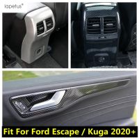 ชุดตกแต่งภายในสำหรับฟอร์ดหนี Kuga 2020-2023ที่เท้าแขนกล่องด้านหลังอากาศ AC Vent O Utlet มือจับประตูชามแถบปกตัด